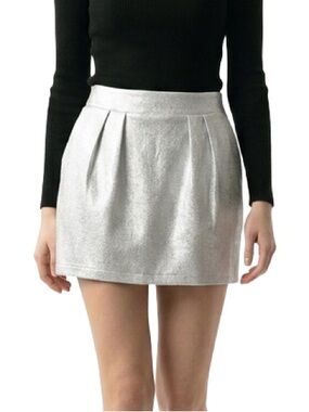 Aqua Silver mini skirt